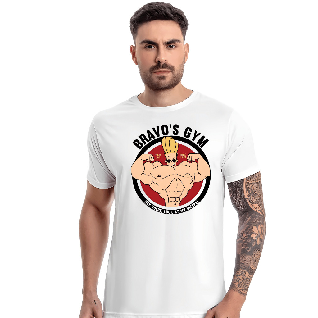 Camiseta Academia | Jonny Bravo Gym - Bravo, Camisa, Treino, Meme, Divertida
