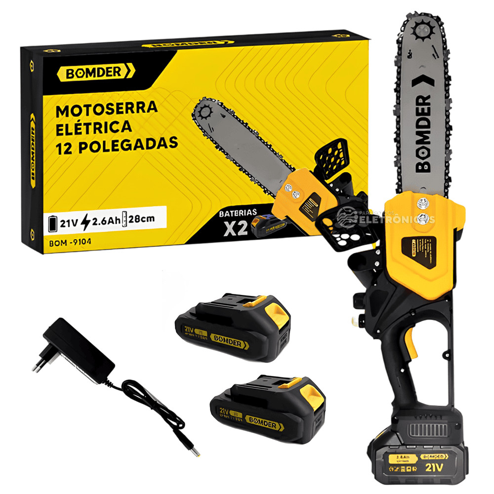 Motosserra Sem Fio com Lubrificação Automática