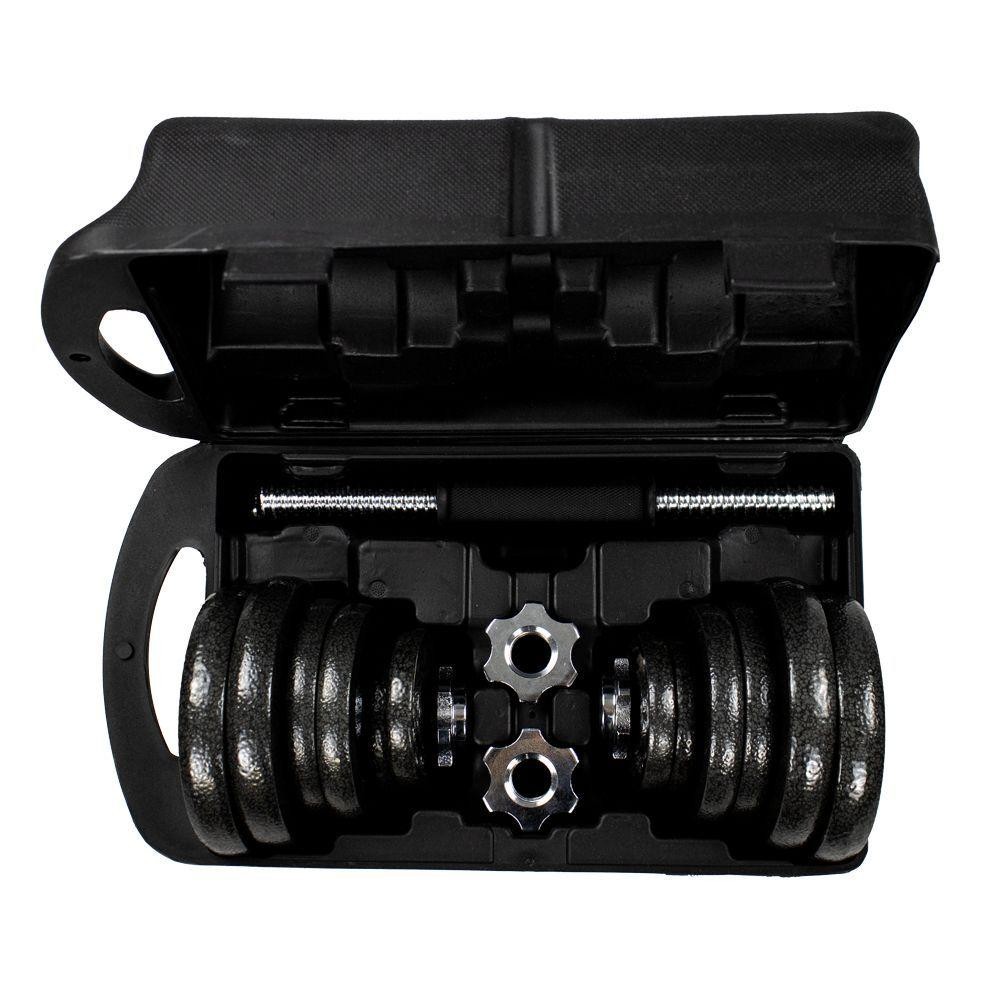 Kit Anilhas + Halteres Gallant Na Maleta 20kg Elite Cromado (GDB20R1A-PT) - Sports & Outdoors