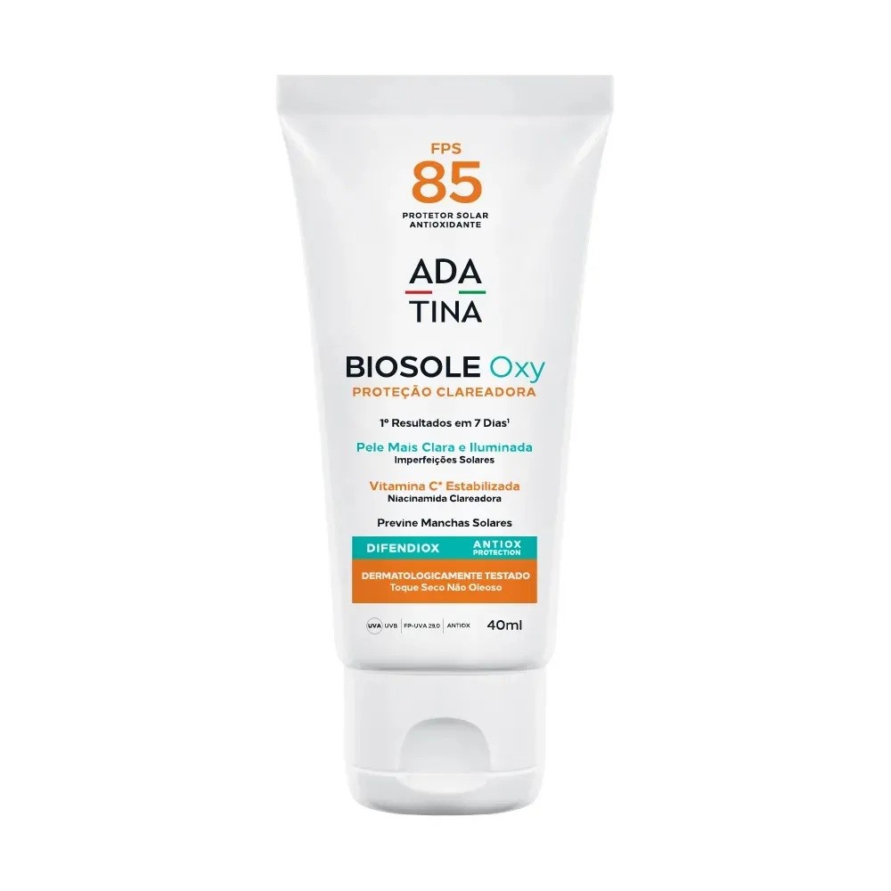 Protetor Solar Biosole Oxy FPS85 - Vit.C e Niacinamida 40 ml- Ada Tina