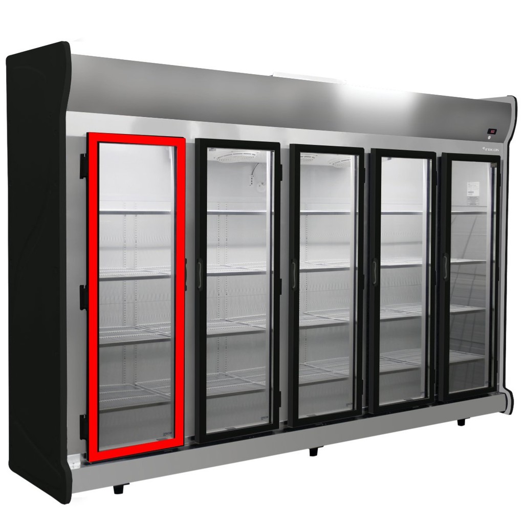 Gaxeta Expositor de 5 Portas Para Polofrio 2157 Preta 50x150