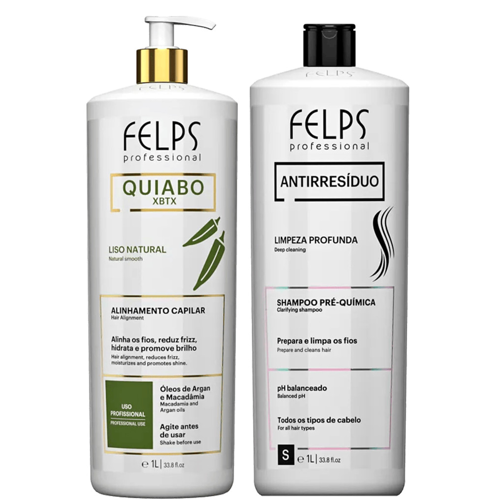 Felps O Kit Complexo XBTX Máscara Anti-Frizz e Shampoo Anti-Resíduo 2x1000ml em Oferta na Shopee