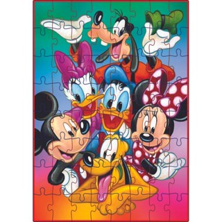 Quebra-Cabeça Infantil Turma do Mickey 64 Pçs MDF 18x26 em Oferta na Shopee
