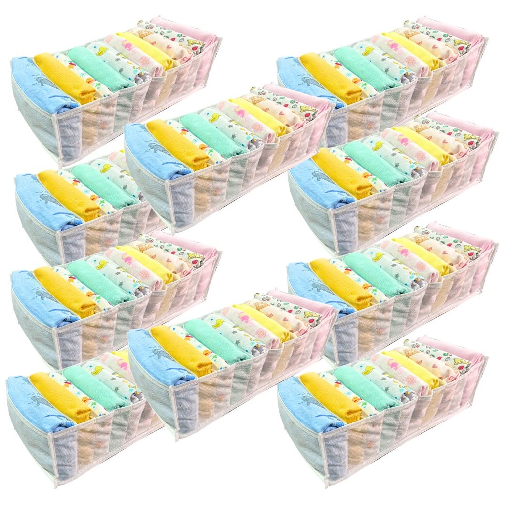 Kit 10 Colmeia Organizadora TNT Premium para roupa de bebê
