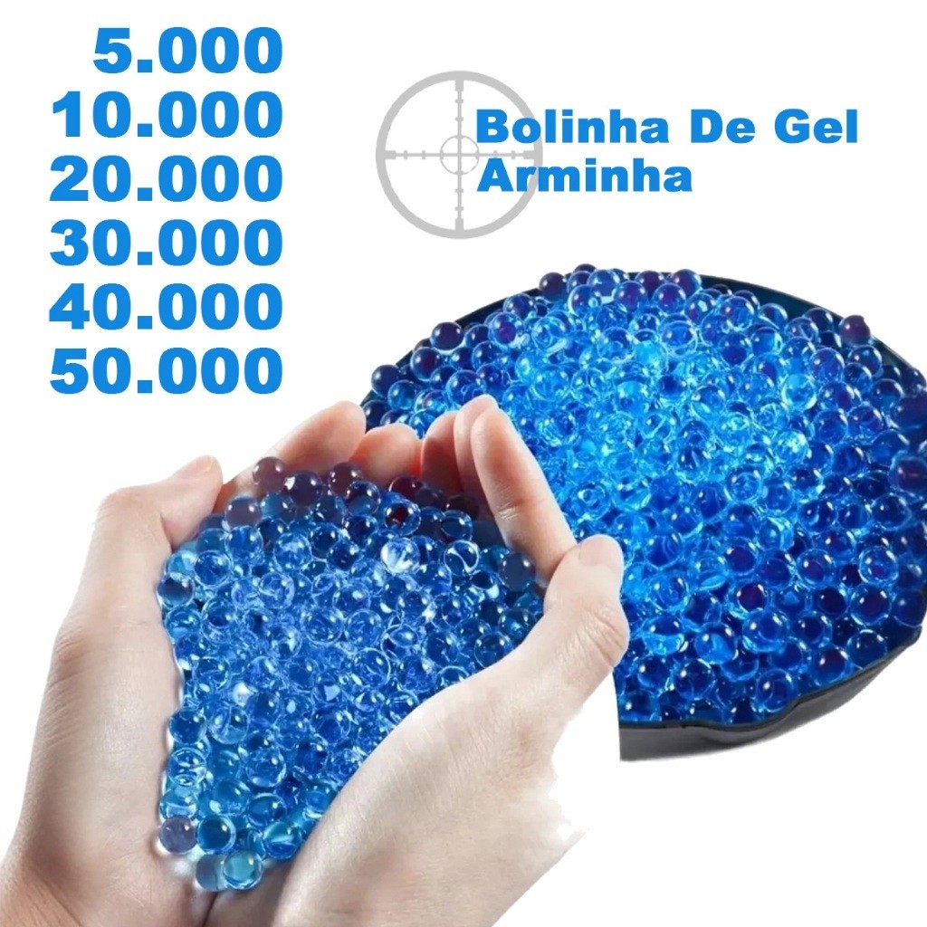 Kit 5 10 20 30 40 50 Mil Bolinha De Gel 7mm Cresce Na água Para Arminha Orbeez Munição Bolinha de Gel  Arminha em Oferta na Shopee