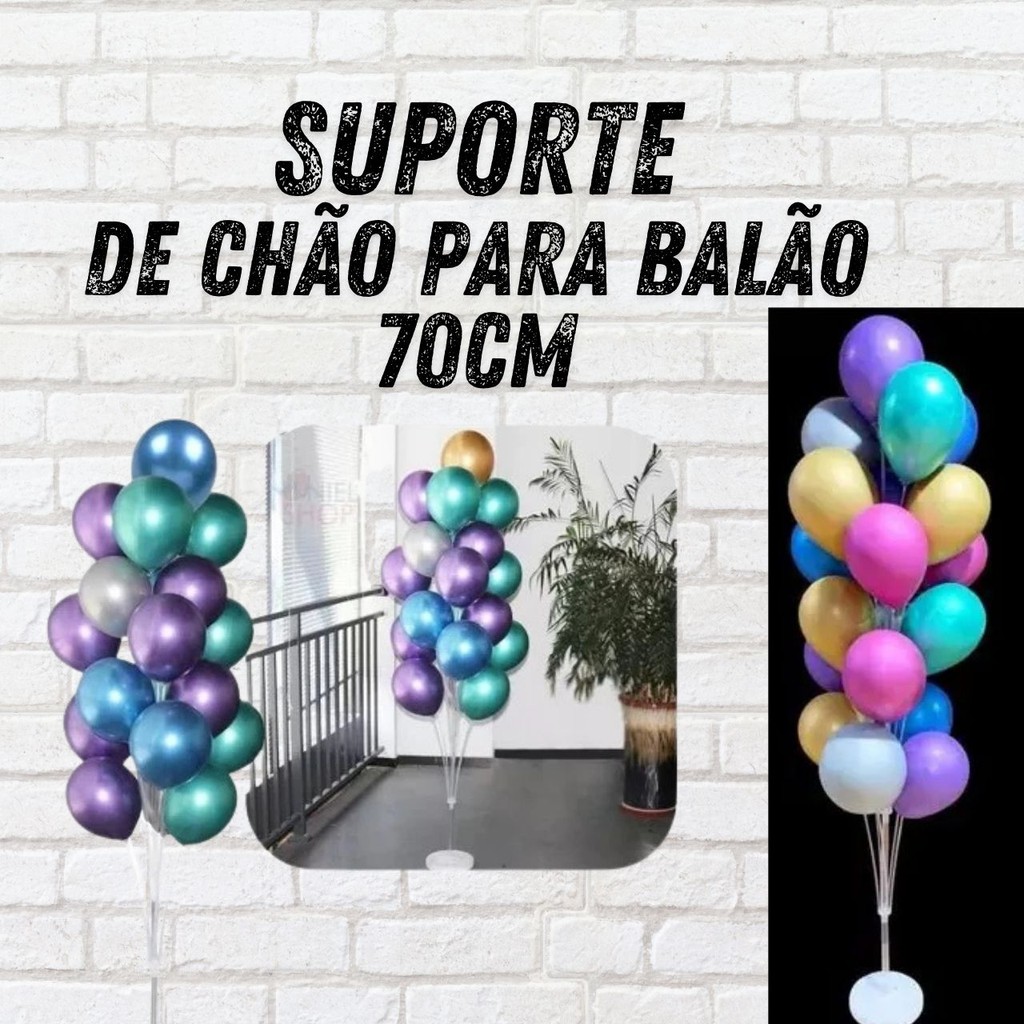 02 Suportes Chão Para Balão Bexiga De Chão 70cm 07 Hastes em Oferta na Shopee