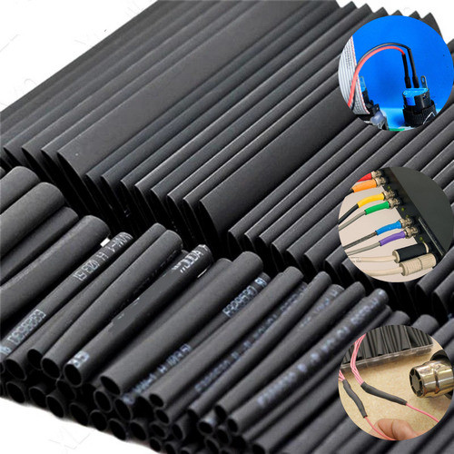 kit espaguete Termo Retrátil Espaguete tubo Isolante 225 peças preto para fios e cabos