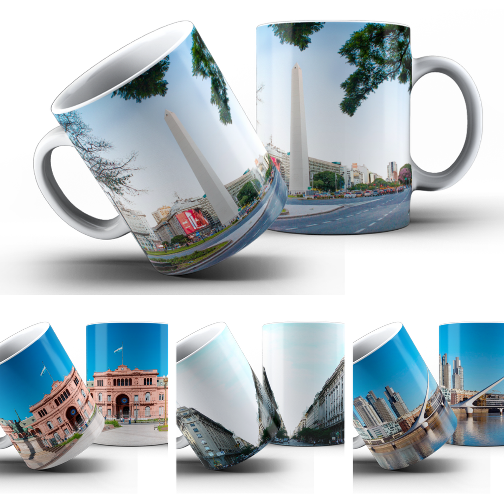 Caneca Buenos Aires Porcelana Cerâmica Presente Coleção Café Xícara Decoração Aniversário Amigo Lembrança