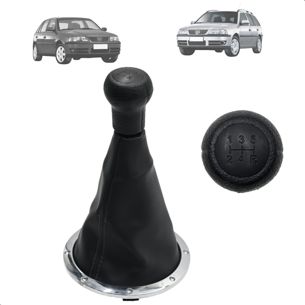 Bola Manopla Câmbio Coifa Aro Cromado Gol Saveiro Parati G3 1999 a 2005