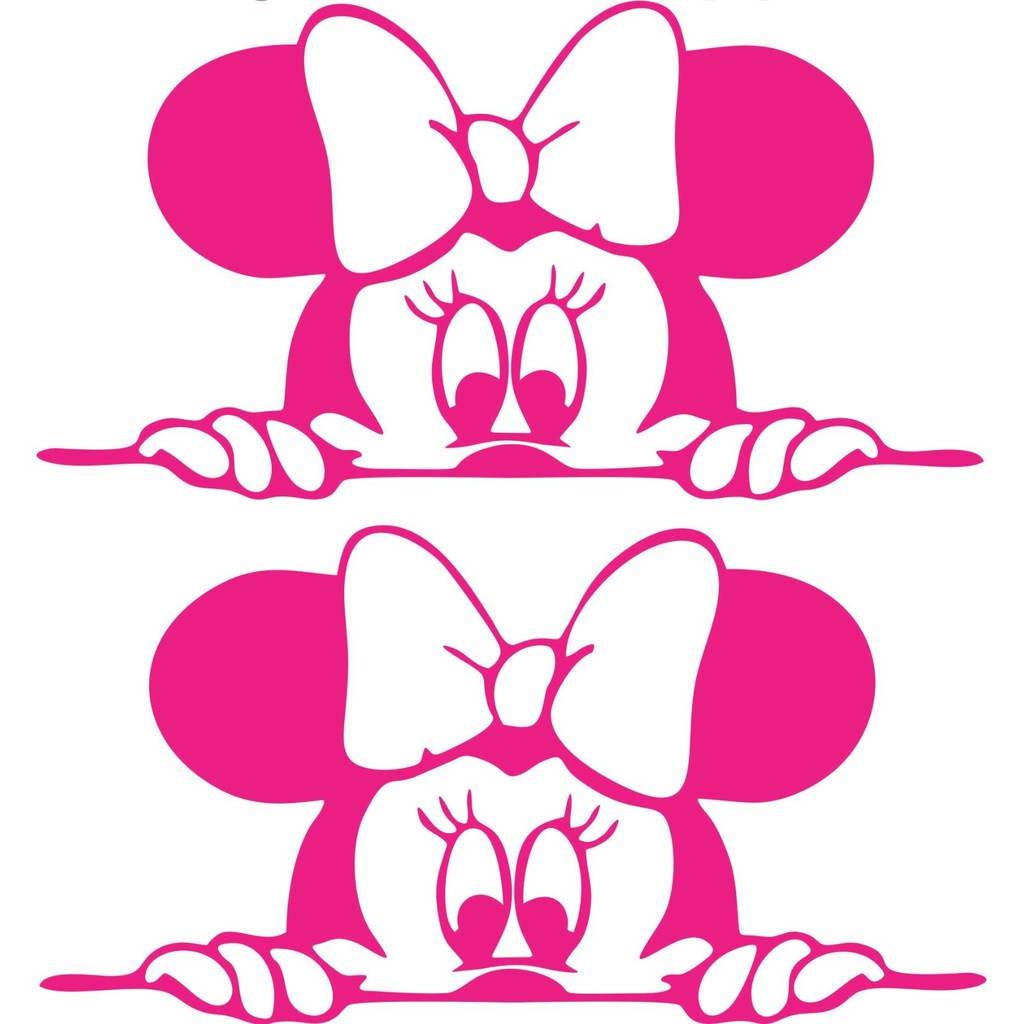 Par de Adesivos Minnie para retrovisor carro tuning feminino em Oferta na Shopee