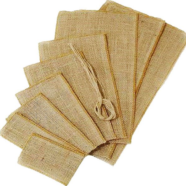 Saco De Juta - 15 x 20 cm - 5 unidades - EcoArt Embalagens - Rizzo em Oferta na Shopee