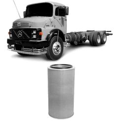 Filtro Ar Mercedes Benz 1318 Om352 87 A 2012 Metal Leve