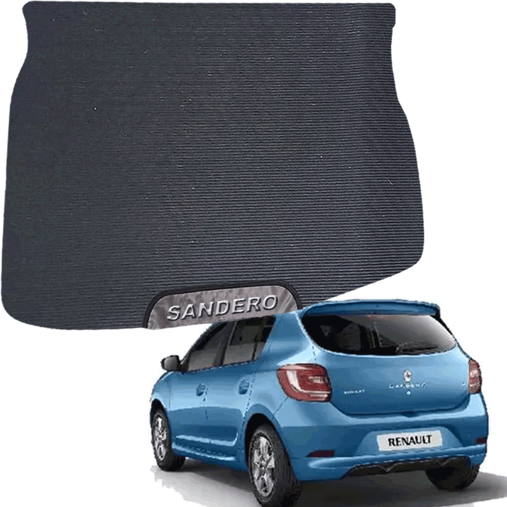 TAPETE EMBORRACHADO PARA PORTA MALA MALAS ESPECIFICO DO CARRO SANDERO 2014 A 2022