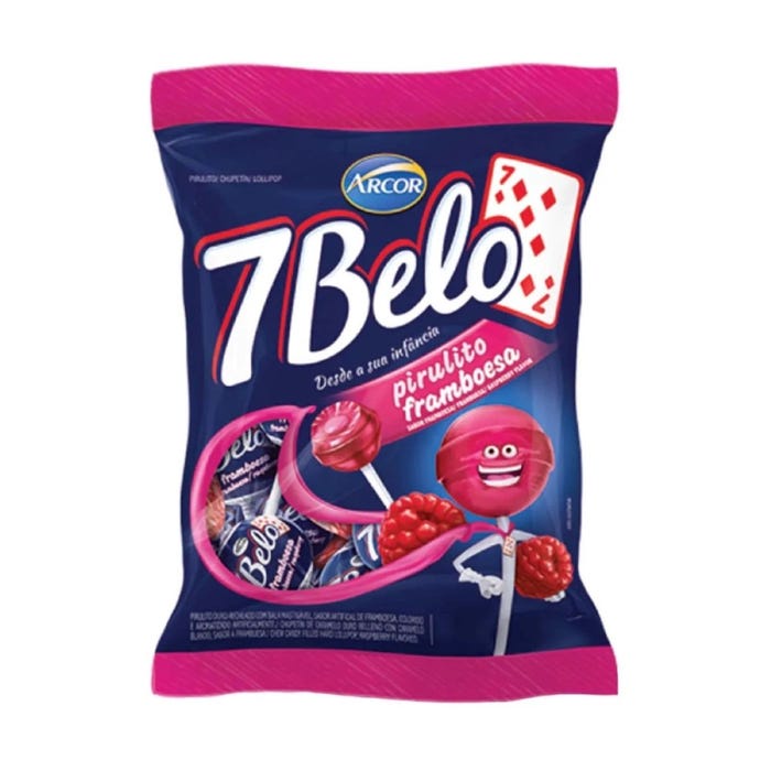 Pirulito 7 Belo Framboesa 500g Arcor em Oferta na Shopee