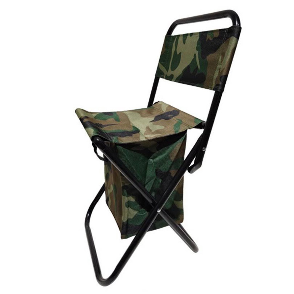 Cadeira Bolsa Portatil 2 em 1 Dobravel Camuflada Pesca Acampamento Fila Camping Piquenique Praia Ar Livre Reforçada Multiuso
