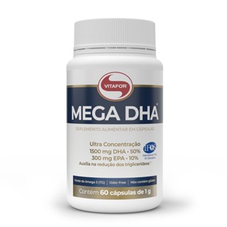 Mega DHA Ultra Concentração Fonte de ômega 3 Vitafor 60 Capsulas