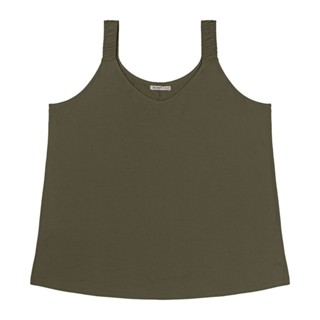 Blusa de Alças Feminina Plus Size Secret Glam Verde