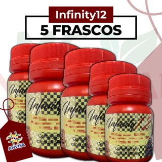 Kit Com 5 Infinit 12 Original Vermelho - 12 Cápsulas - Suplemento Alimentar - Saúde