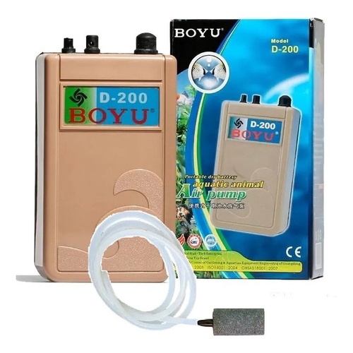 Bomba Oxigenação A Pilha Boyu D-200 2 L/min Aquário Boyu Jad em Oferta na Shopee