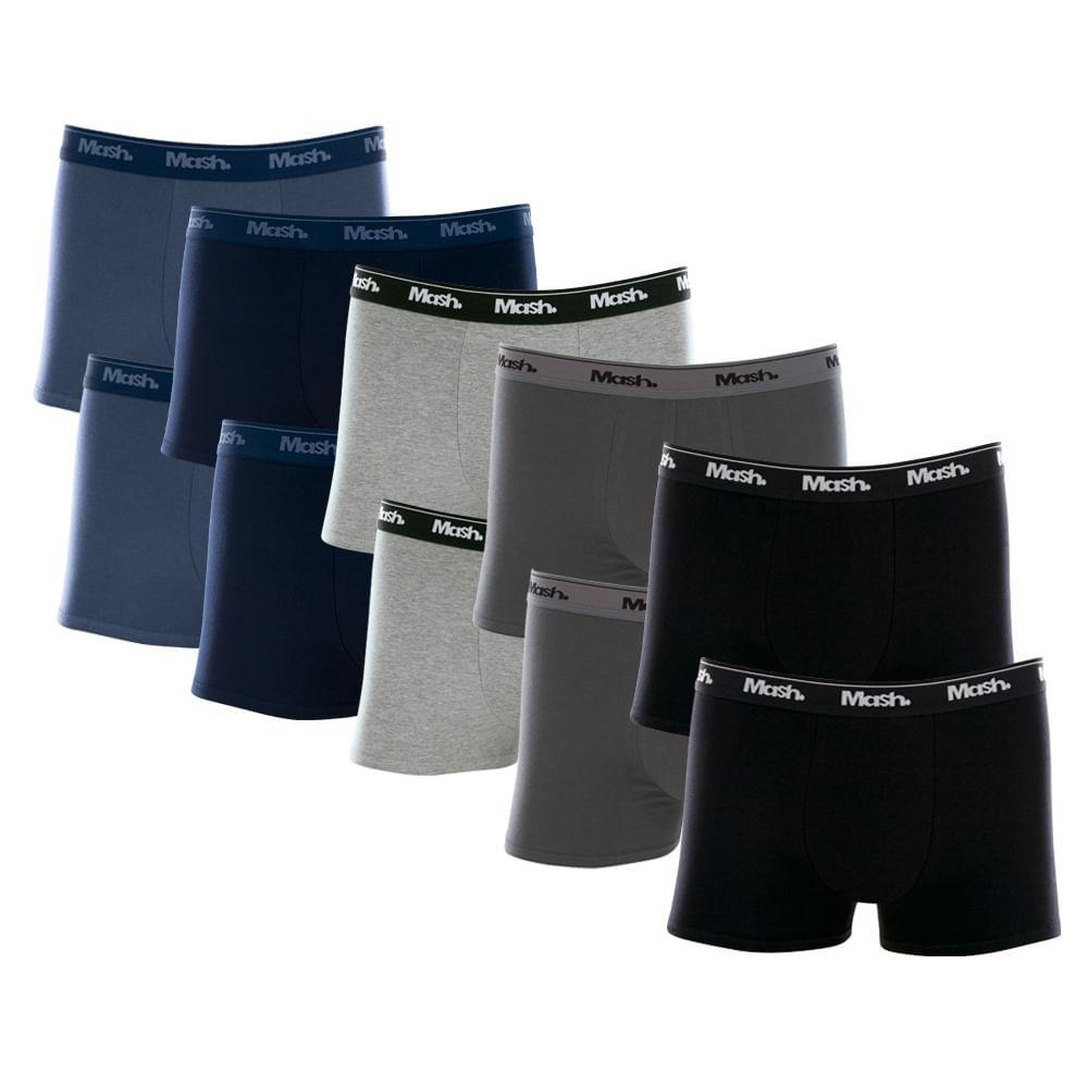Kit Cueca Boxer Mash 10 Peças Masculina Algodão Elástico em Oferta na Shopee