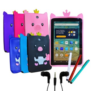 Kit Capa Infantil p/ Tablet Amazon Fire HD8 + Caneta Touch + Fone