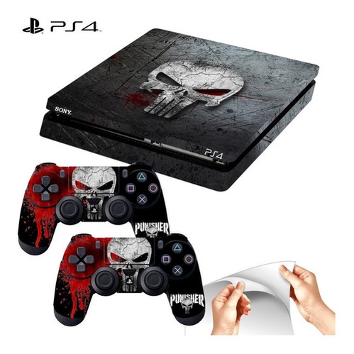 Skin Adesivo Playstation 4 Ps4 Slim Justiceiro Punisher em Oferta na Shopee