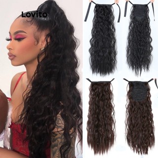 Lovito Perucas De Extensão Casual Perucas Onduladas 60Cm Perucas De Renda Longa L41FA008 (Mocha Brown / Sepia / Preto)