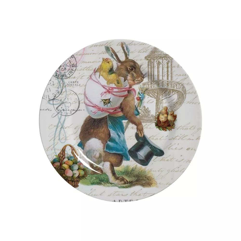 Conjunto com 6 Pratos de Sobremesa Easter Vintage Pascoa Ø21cm