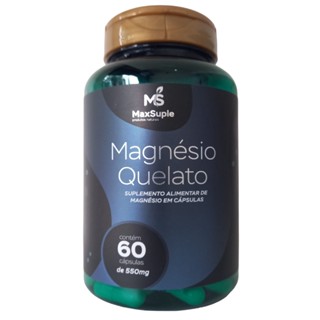 MAGNÉSIO QUELATO 550mg 60 CÁPSULAS MAXSUPLE em Oferta na Shopee