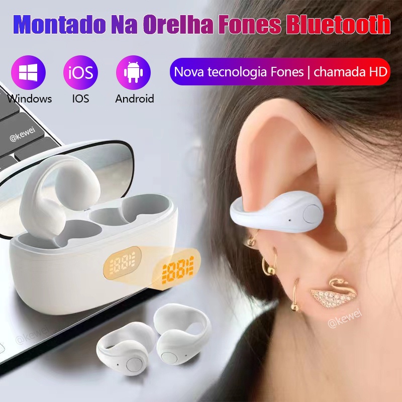 Xiaomi Fones De Ouvido Bluetooth Originais JS352 Air Pro Com Visor LED Microfone Estéreo Hifi Cancelamento De Ruído Sem Fio Para iPhone IOS Android