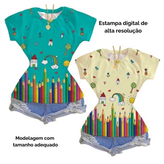 KIt 2 peças - Tshirt feminina premium - Área da Educação