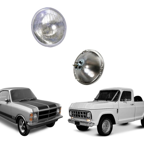 Farol Blindado Sealed Bean 180 Mm Gm C10 D10 D60 Opala Chevette em Oferta na Shopee