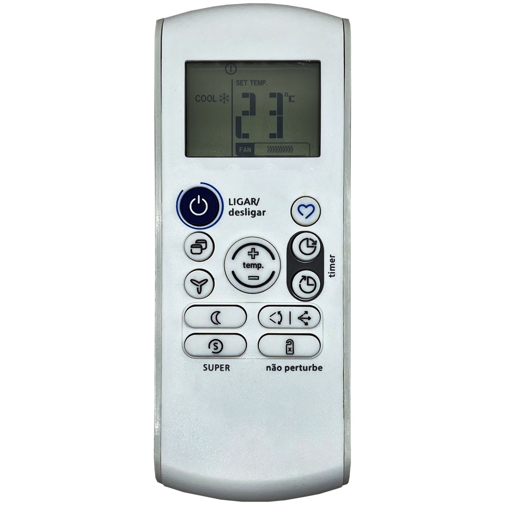Controle Remoto Para Ar Condicionado Carrier Midea Comfee Rg57