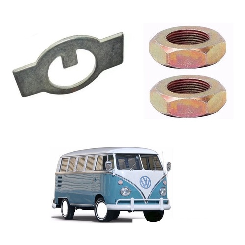 Kit Trava E Porca Manga Eixo Roda Dianteira Kombi Ate 1974 em Oferta na Shopee