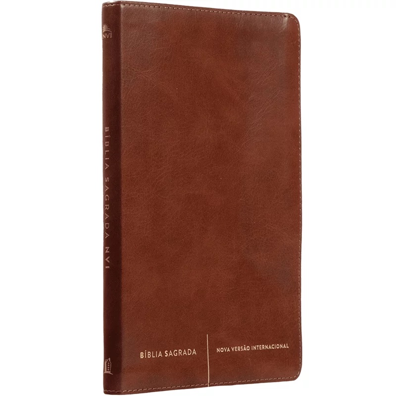 Bíblia Sagrada Slim | NVI | Letra Normal | Capa Luxo Marrom em Oferta na Shopee