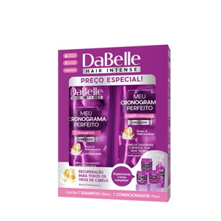 Kit DaBelle Hair Intense Meu Cronograma Perfeito Shampoo 250ml + Condicionador 175ml (2produtos)