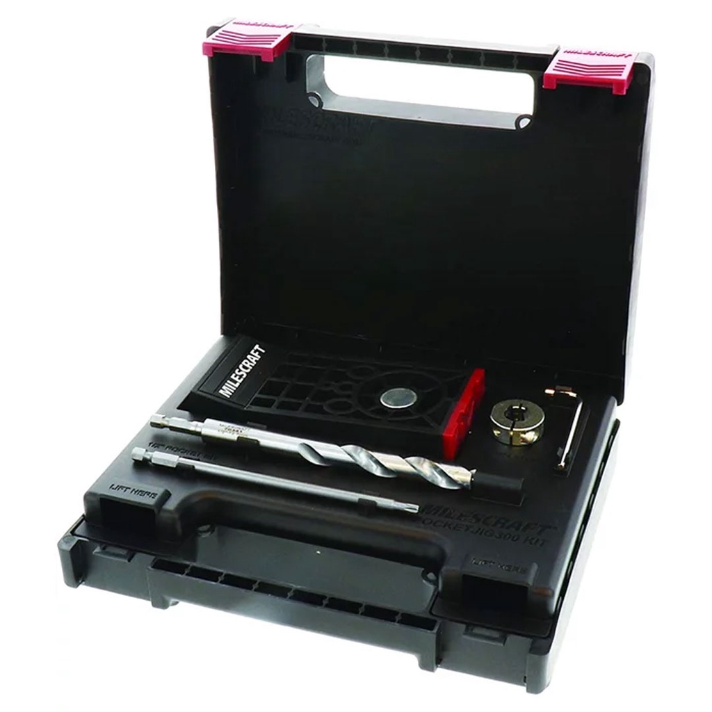 Gabarito Fixação Completo com Acessório e Maleta Pocket Hole Jig 300 Marcenaria - Milescraft