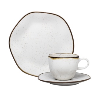 Kit 6 Prato Sobremesa 6 Xícaras De Chá Com Pires Ryo Maresia Oxford Porcelanas em Oferta na Shopee