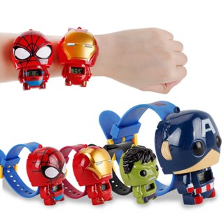 Relógio de super-herói Vingadores Desenho Capitão América Relógio Eletrônico Homem-Aranha