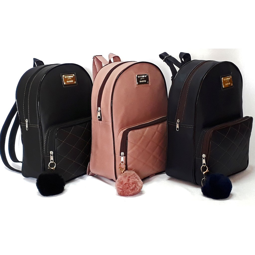 Bolsa Mochila feminina de Couro Sintetico Bolsas femininas de moda CAPADOCCI SEM POMPOM em Oferta na Shopee
