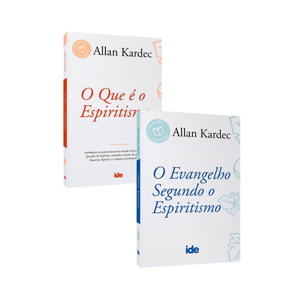 Kit O Evangelho Segundo o Espiritismo + O Que é o Espiritismo 14x21