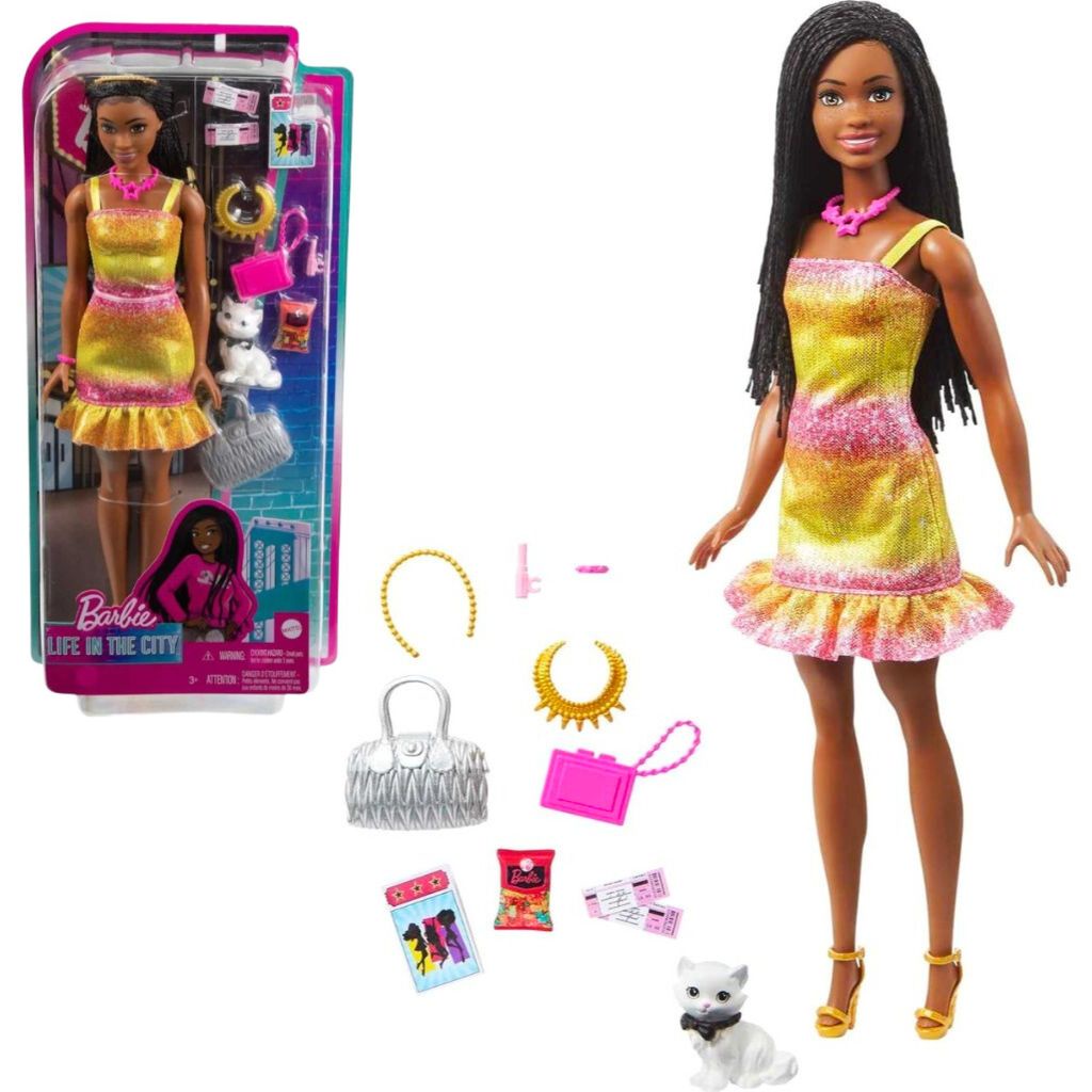 Barbie Brooklyn Roberts Com 10 Acessórios Vida Na Cidade Life In The City HGX53 Mattel