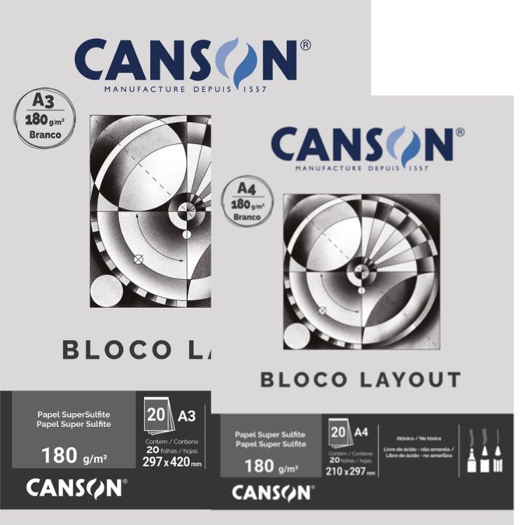 Bloco Técnico Layout 180g 20 Folhas CANSON