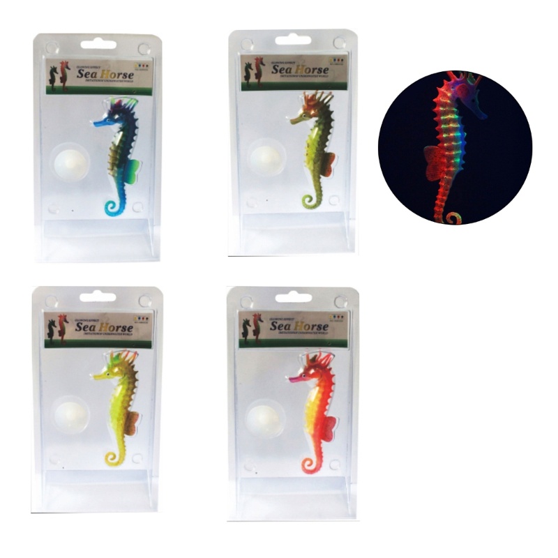 EC Flutuante Brinquedo De Aquário Decorativo Acessórios Para Tanque De Peixes Nadar Em Forma De Cavalo Marinho Decoraçõe