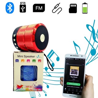 Mini Caixinha Som 887 Bluetooth Portátil com rádio FM A32
