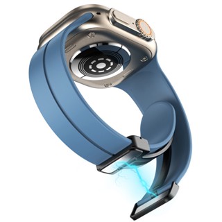 Pulseira Esportiva Com Fivela Magnética Para Smartwatch Relógio Inteligente 44mm 40mm 45mm 41mm 42mm 38 49mm iWatch Série 9 8 ultra2 se 7 6 5 3