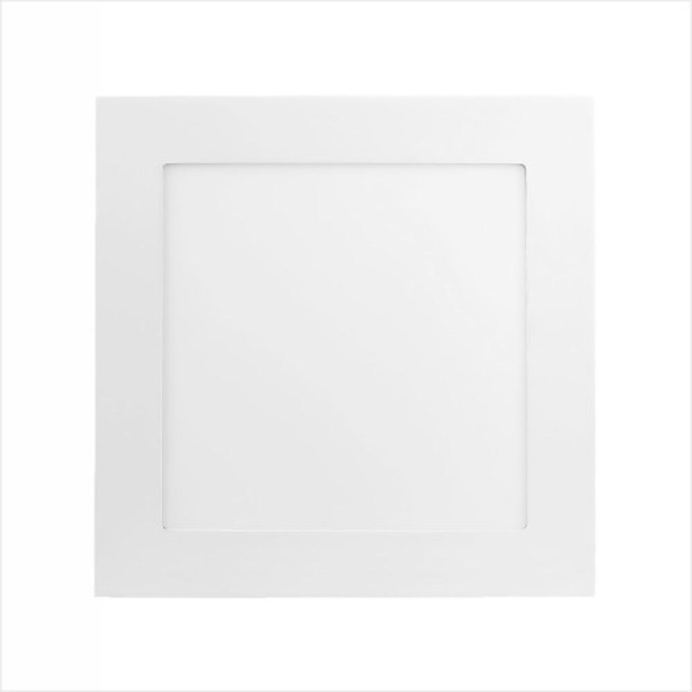 Luminária Plafon Quadrada Branco P/ Embutir 12w 4000k Neutro