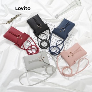 Lovito Bolsas Casuais Com Zíper Liso Para Mulheres LFA13106