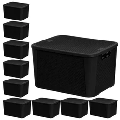 Caixa Organizadora Rattan 42 Litros 10 Unidades 2071 PLASNEW