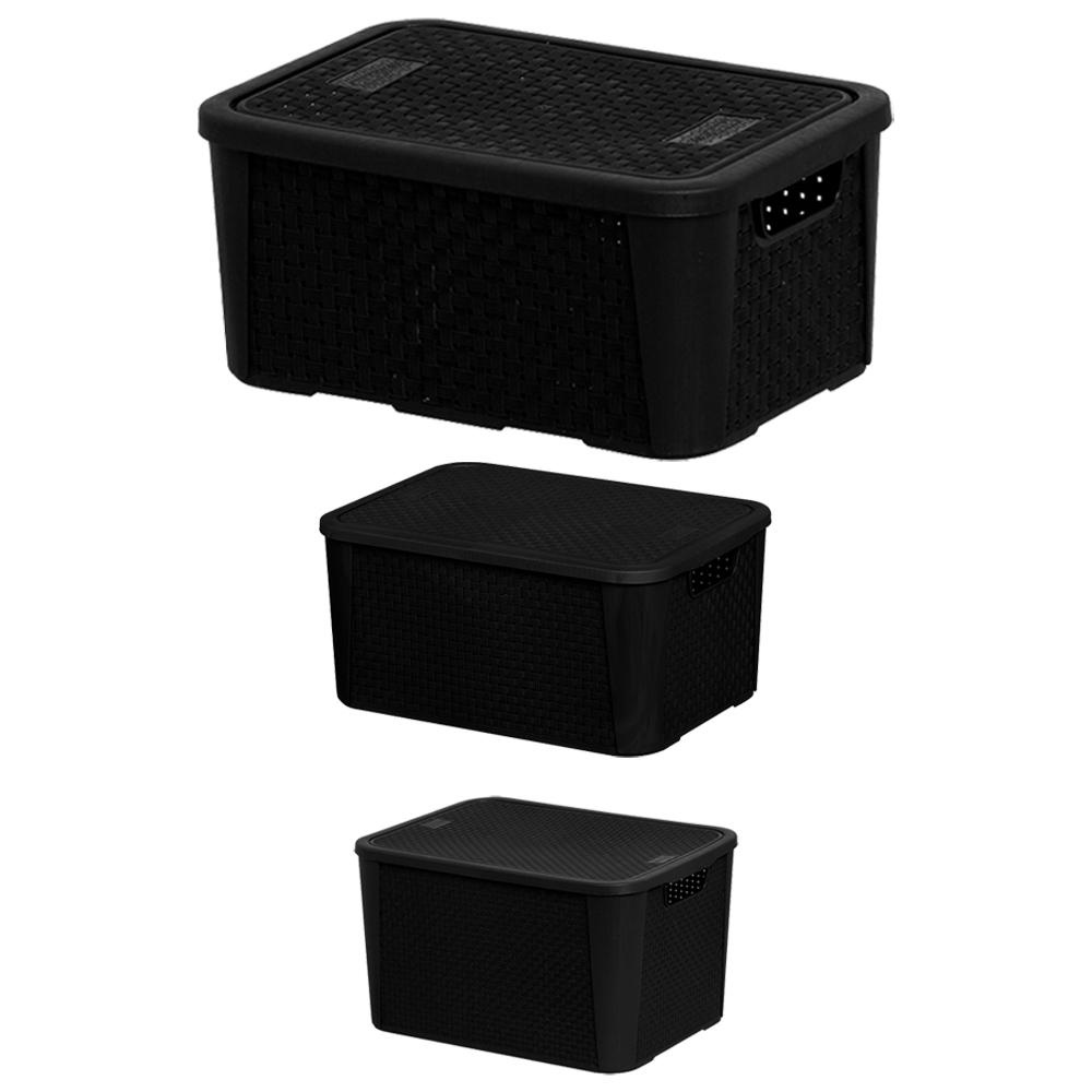 Caixas Organizadoras Rattan 42, 8, e 5 Litros PLASNEW - Home & Living